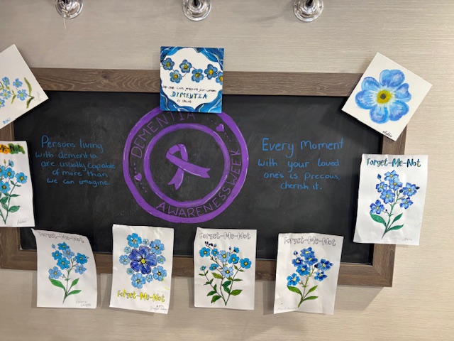 Barton Manor Residents Paint Hope and Memories with Forget-Me-Nots