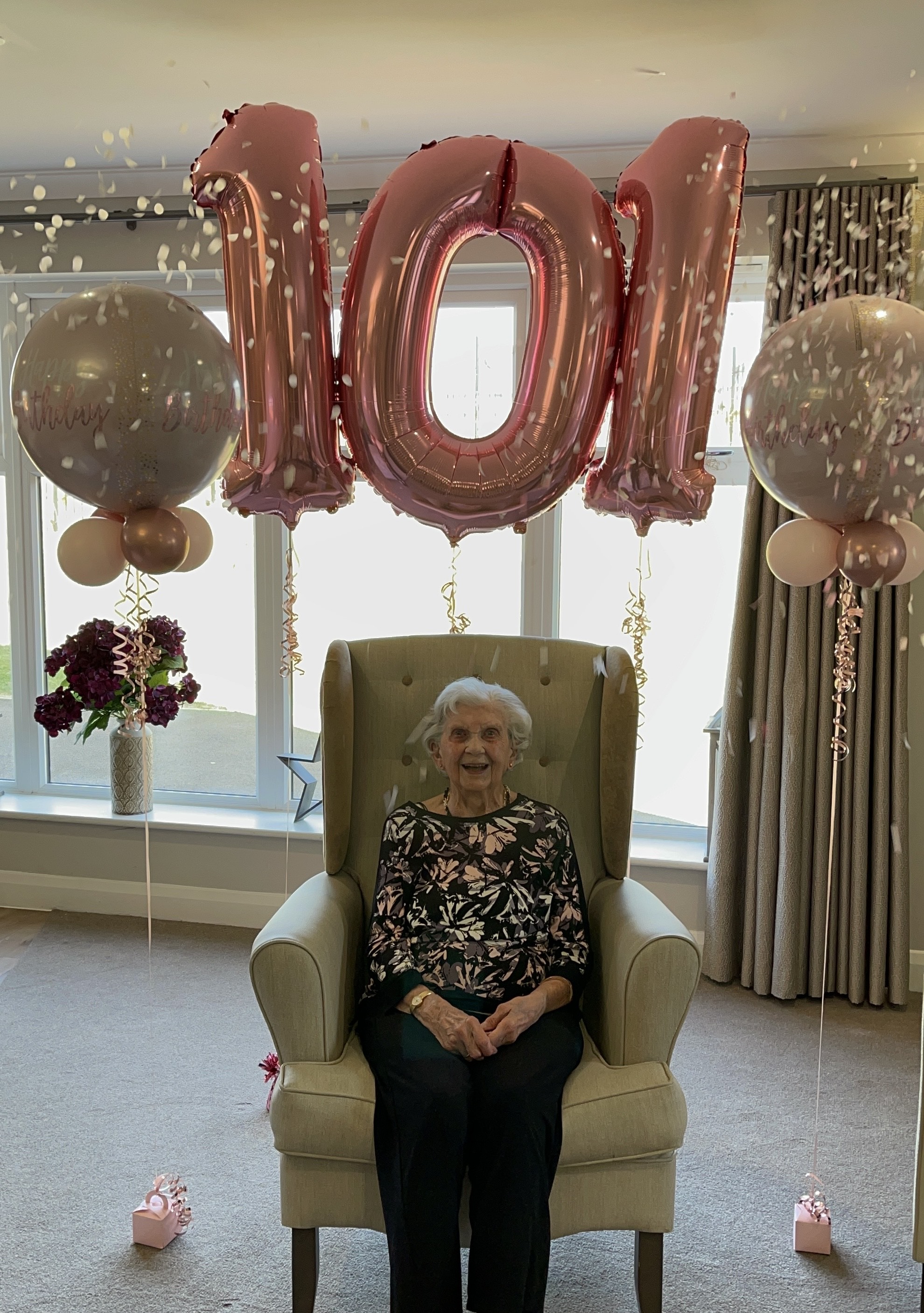 Sylvia Celebrates 101st Birthday at Broadlands Lodge!