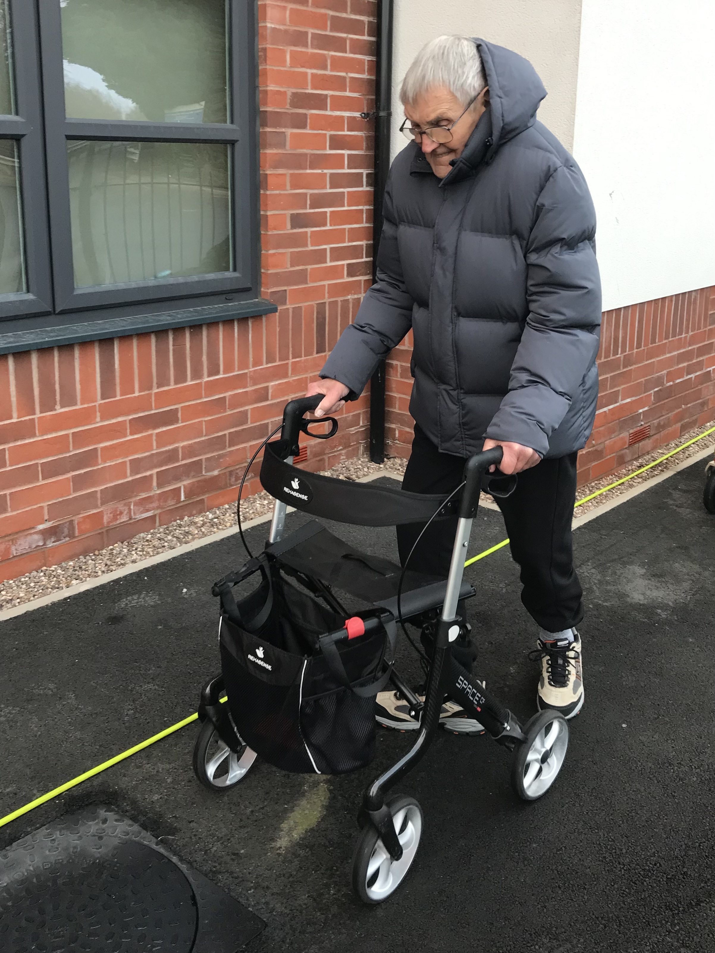 Ted Takes First Steps in Holly Grange House Garden