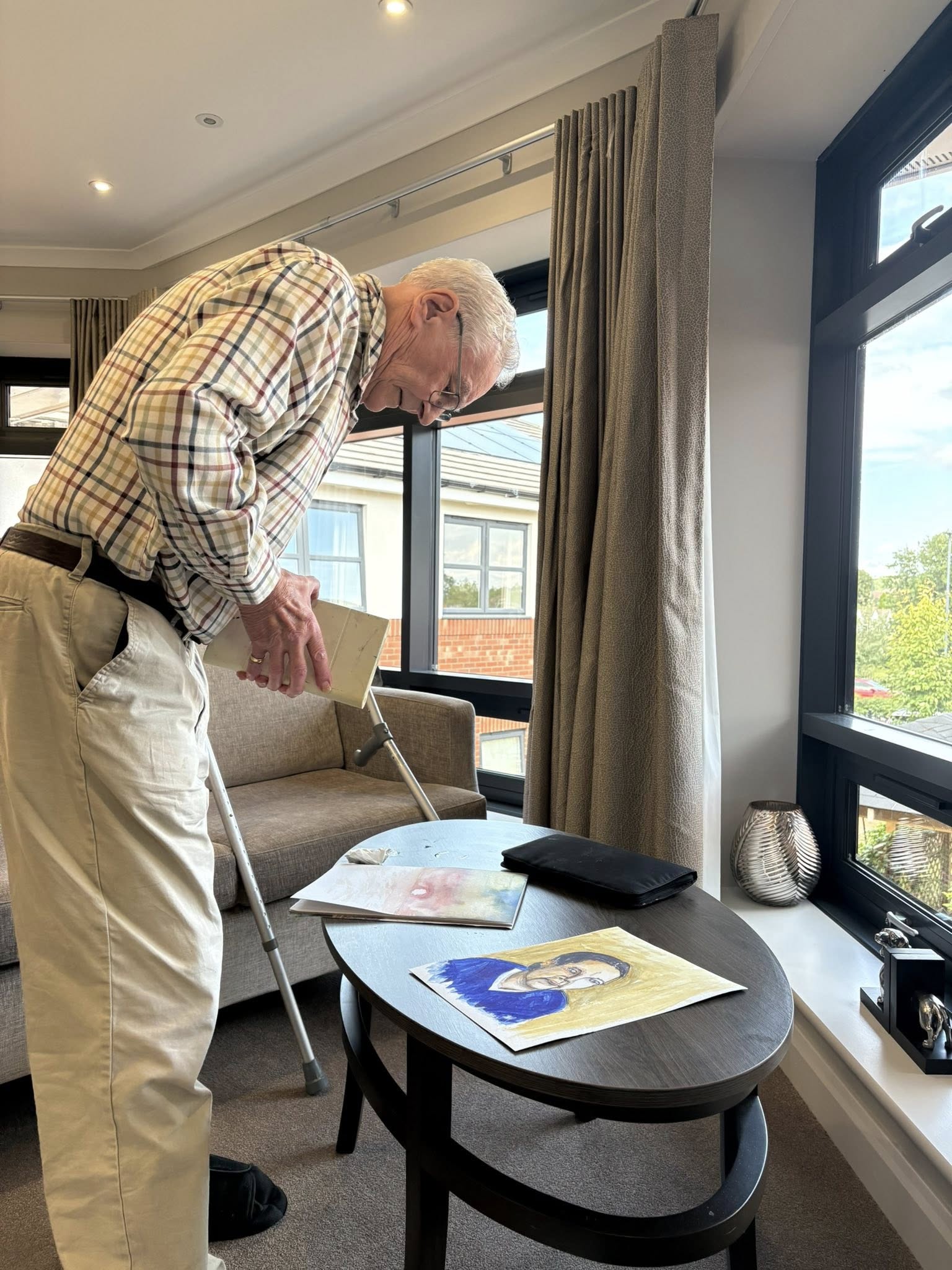 Resident's Portrait Art Brings Joy to Heatherton House